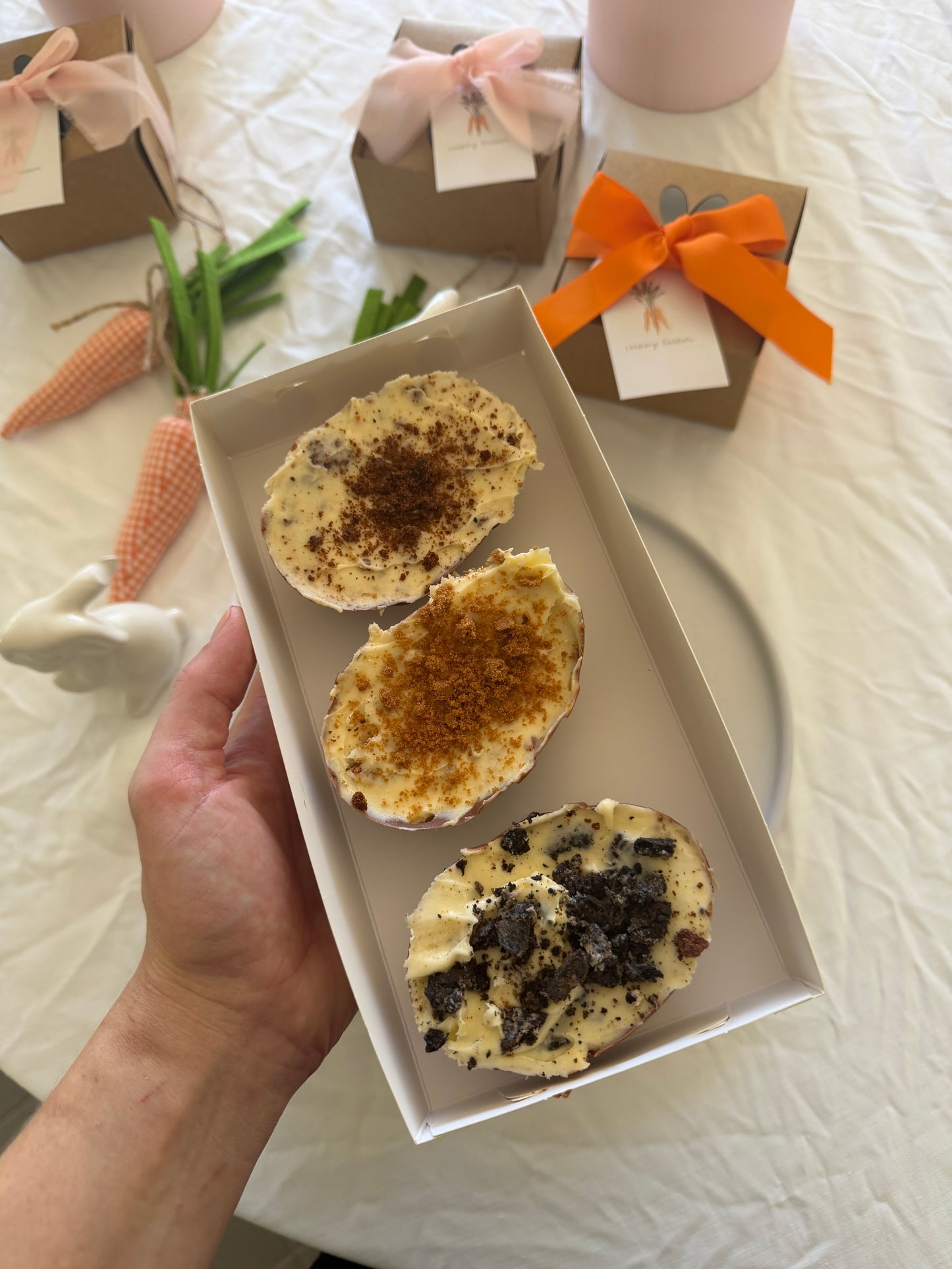 Cheesecake Filled Choc Eggs